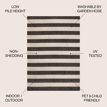Negril Two-tone Wide Stripe Indoor/outdoor Area Rug